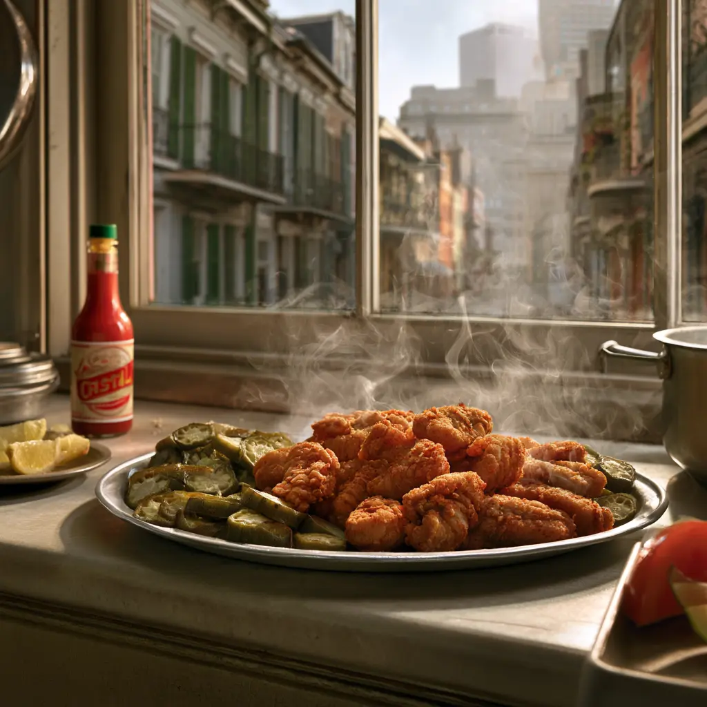 baked catfish nuggets with okra